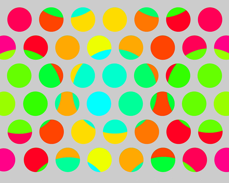 Abstract Painting - Polka Dot Polka Dots  c2014 by Paul Ashby