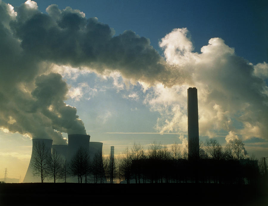 Pollution From A Coal-fired Power Station Photograph by Photo Library International/science Photo Library