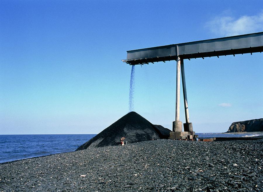 Pollution:coal Waste Being Dumped In North Sea Photograph by Simon Fraser/science Photo Library