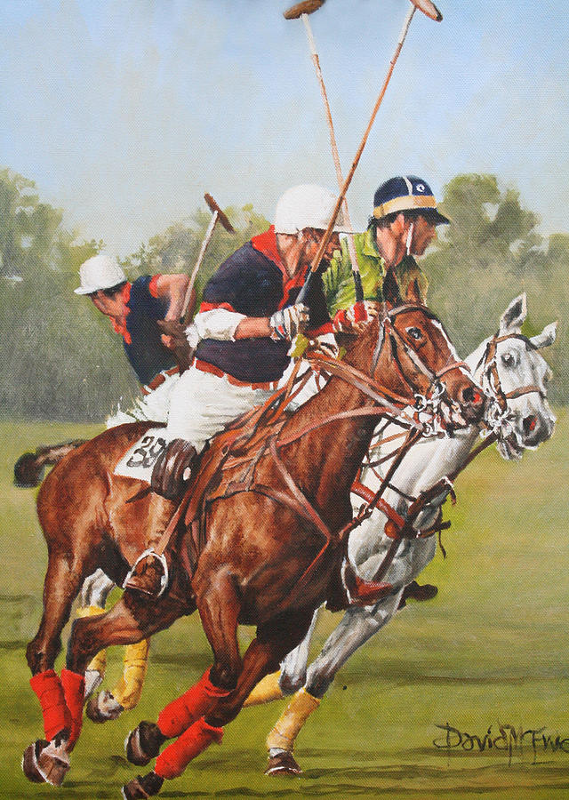 Polo 11 Painting by David Fine Art America