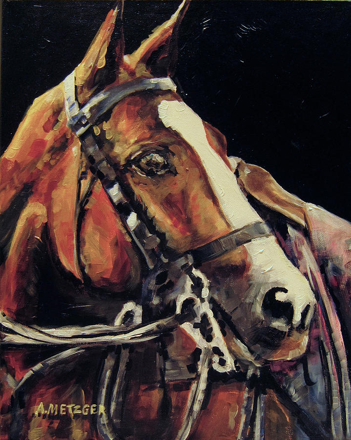 Polo Pony Painting by Alan Metzger