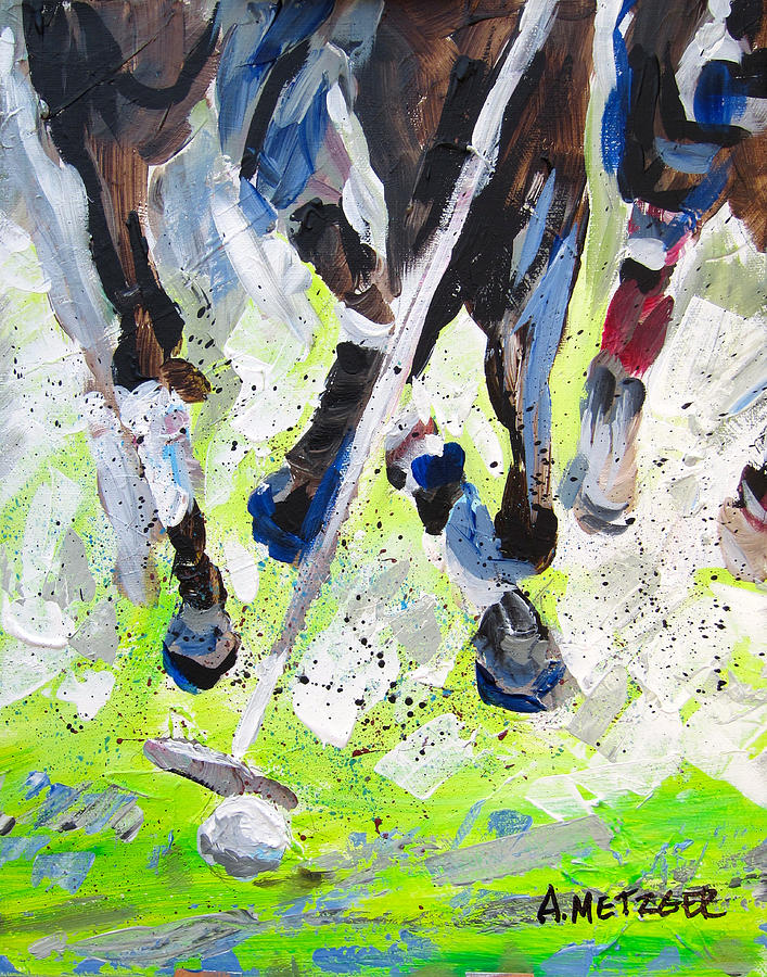Polo Rumble Painting by Alan Metzger