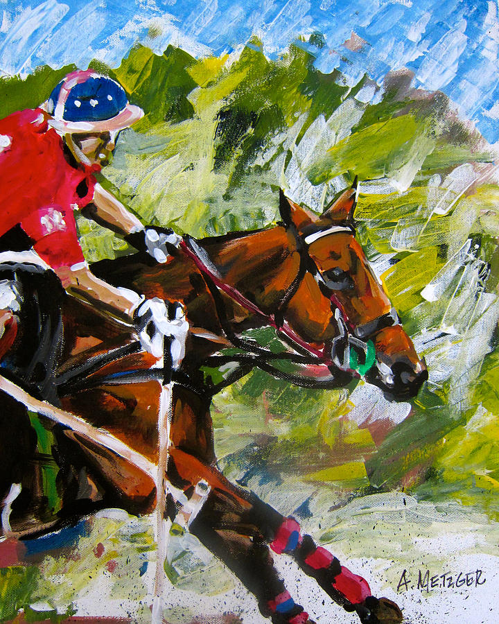 Polo Run Painting by Alan Metzger