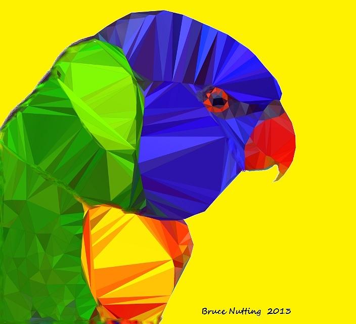 Polygon Parrot Painting by Bruce Nutting - Fine Art America