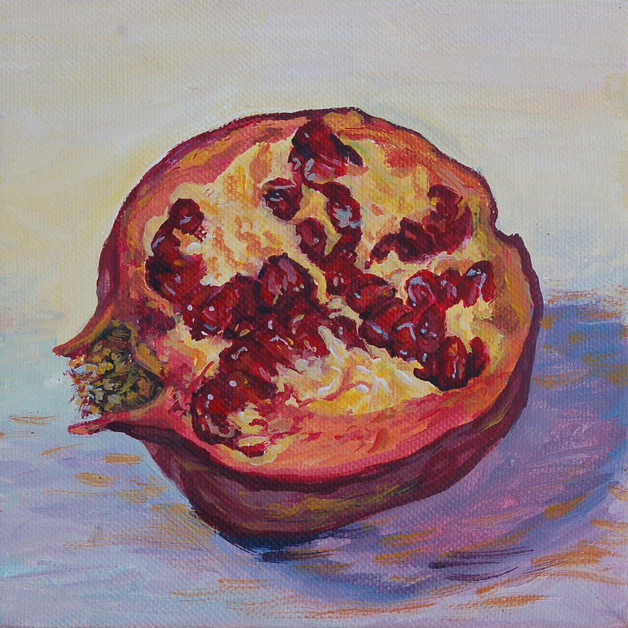 Pomegranate Painting by Christine Lytwynczuk