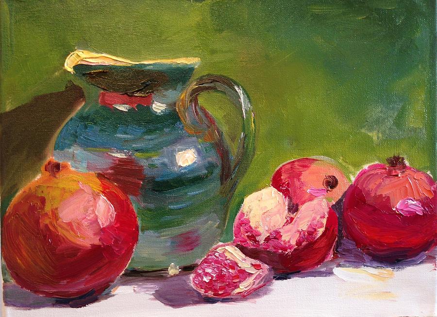 Pomegranate Painting By Helena Avdjukevica - Fine Art America