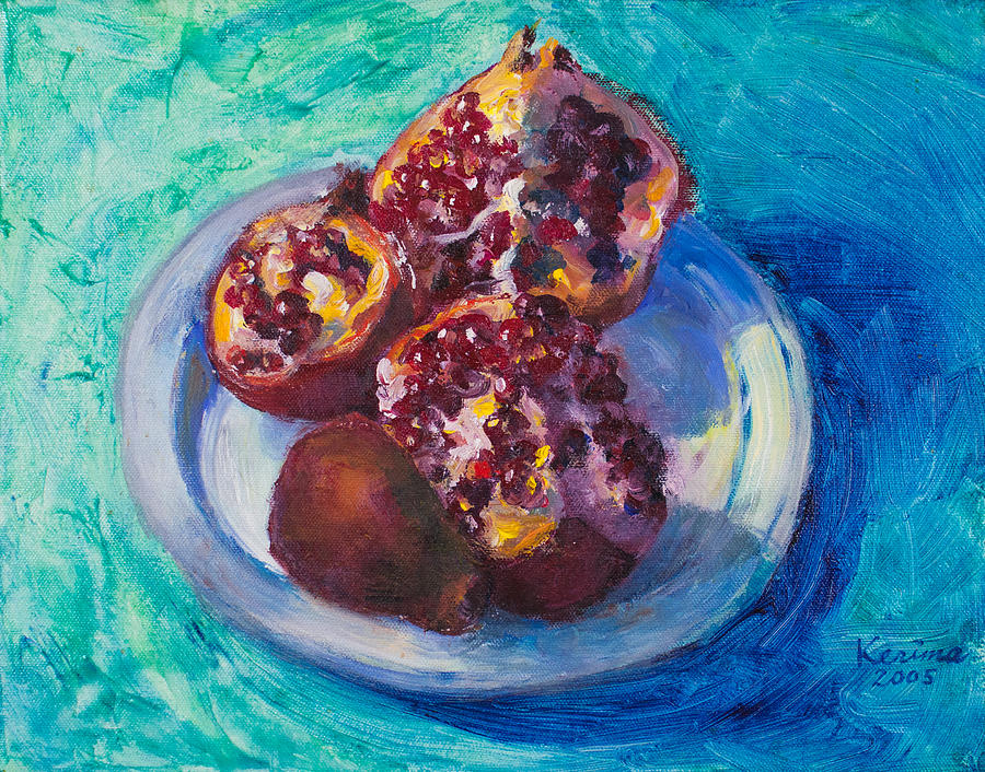 Pomegranates Painting by Kerima Swain