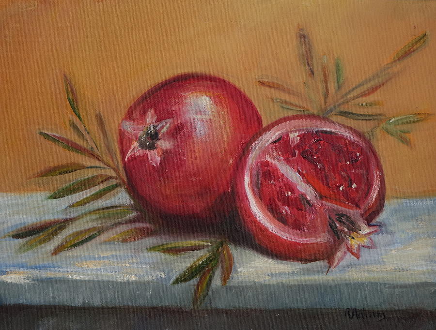 Pomegranates  Painting by Rita Adams