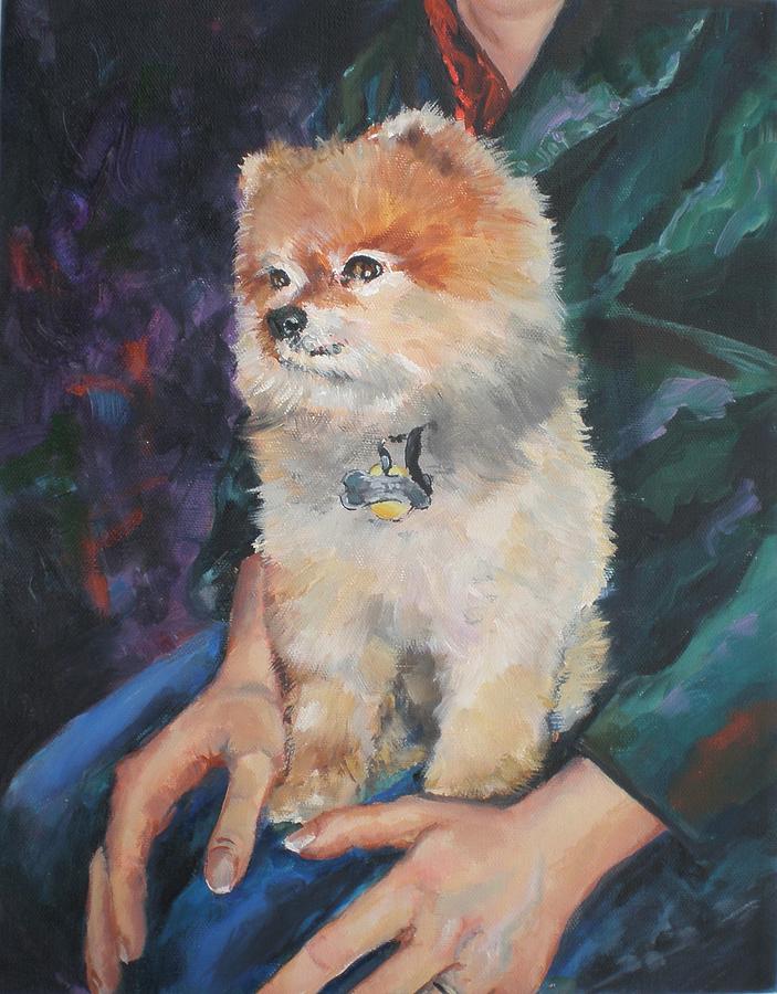 Animal Painting - Pomeranian by Gael Riverz