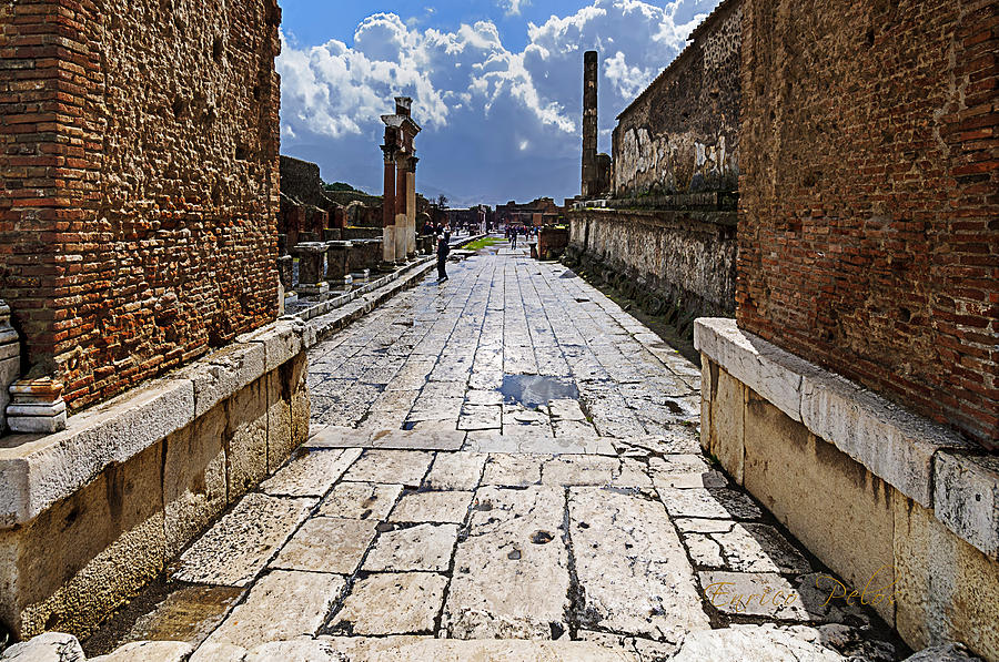 Pompei rovine piazza principale  main square ruins Photograph by Enrico Pelos