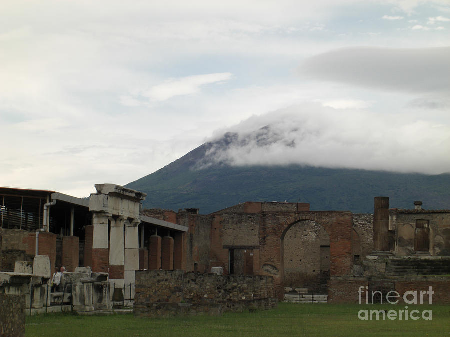 Pompeii and Vesuvius Photograph by Deborah Smolinske