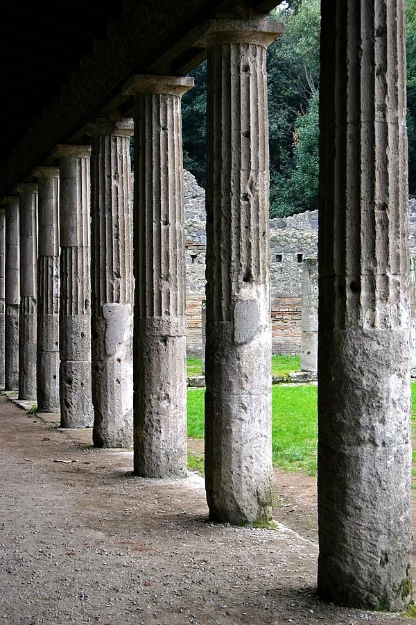 Pompeii Colonnade Photograph by Henry Kowalski