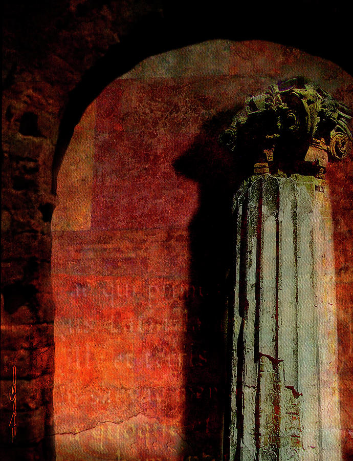 Pompeii Column Painting by Patrick J Osborne