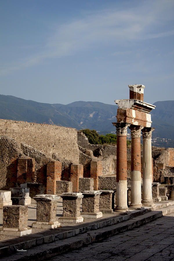 Pompeii Forum Columns Photograph by Ivete Basso Photography