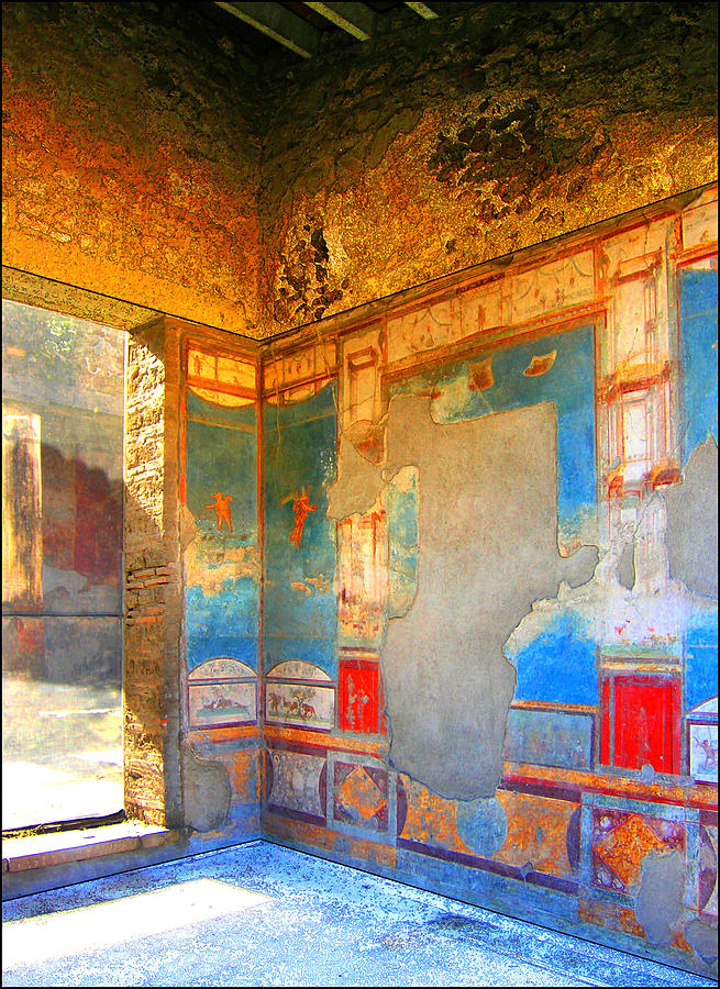 Colorful Walls of Luxury Villa in Ancient Pompeii Photograph by Marty ...