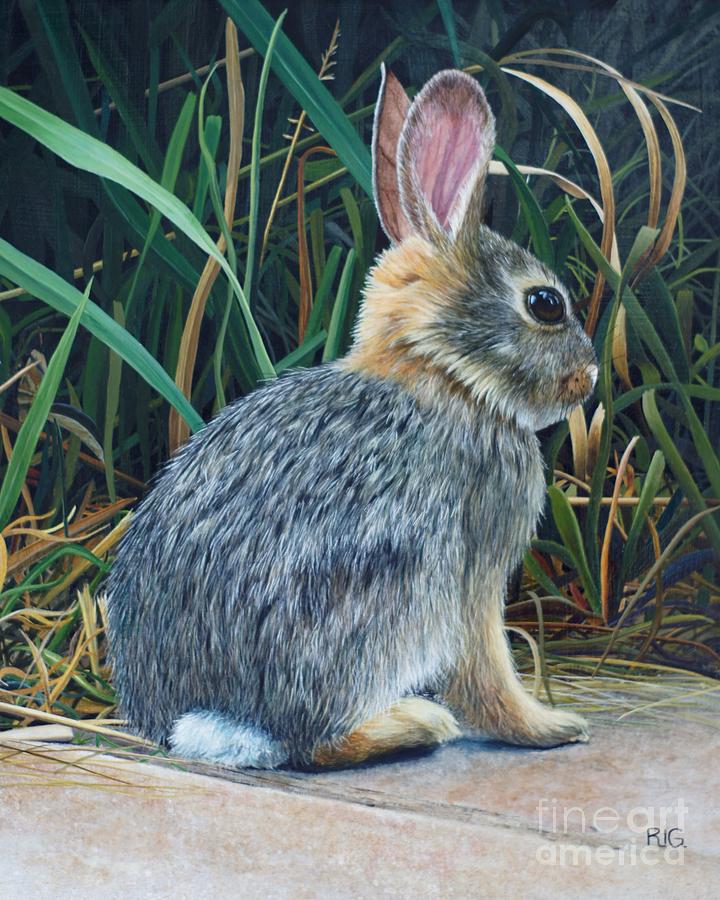 Pompeys Pillar Rabbit Painting by Rosellen Westerhoff