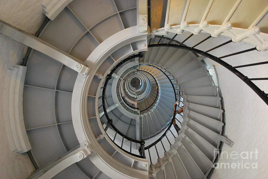 Ponce Lighthouse Spiral Staircase Photograph by Bob Sample