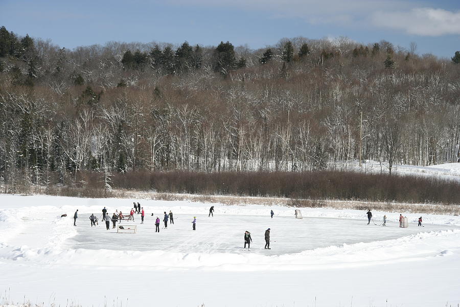 Hockey Photograph - Pond Hockey Muskoka by Dr Carolyn Reinhart Hockey Photograph - Pond Hockey Muskoka by Dr Carolyn Reinhart