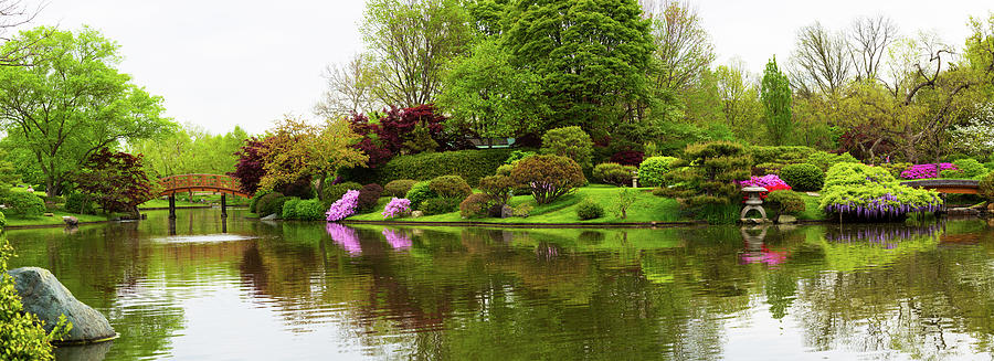 Pond In A Garden, Missouri Botanical Photograph by Panoramic Images