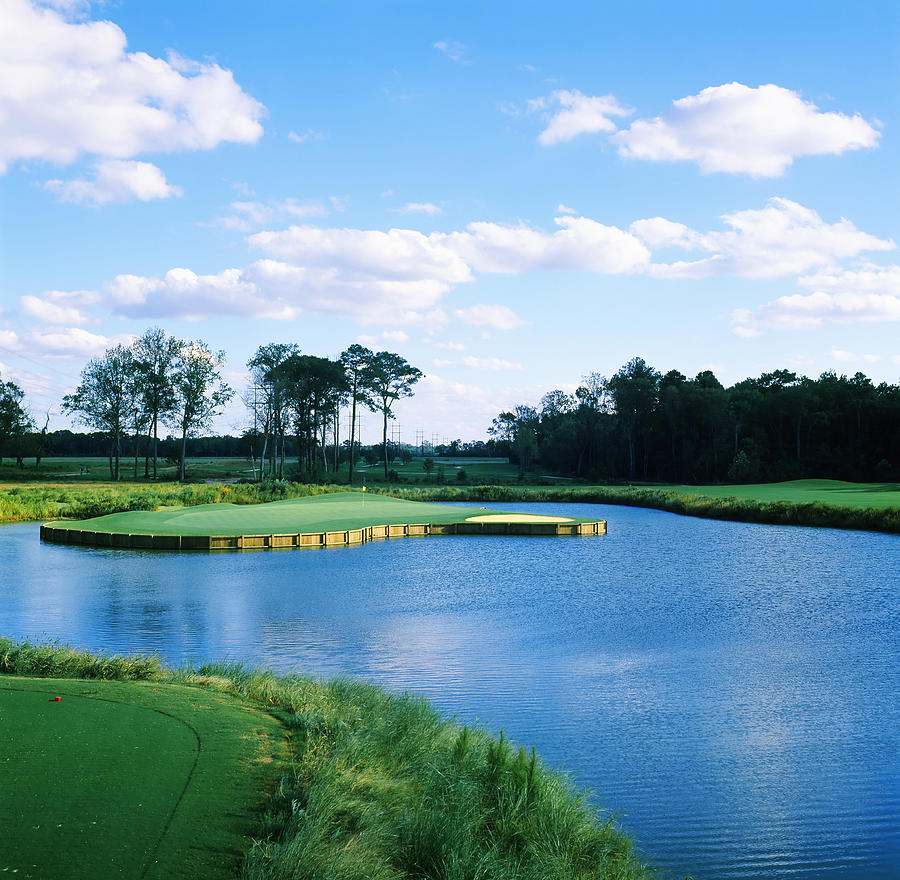 Pond In A Golf Course, Carolina Golf Photograph by Panoramic Images