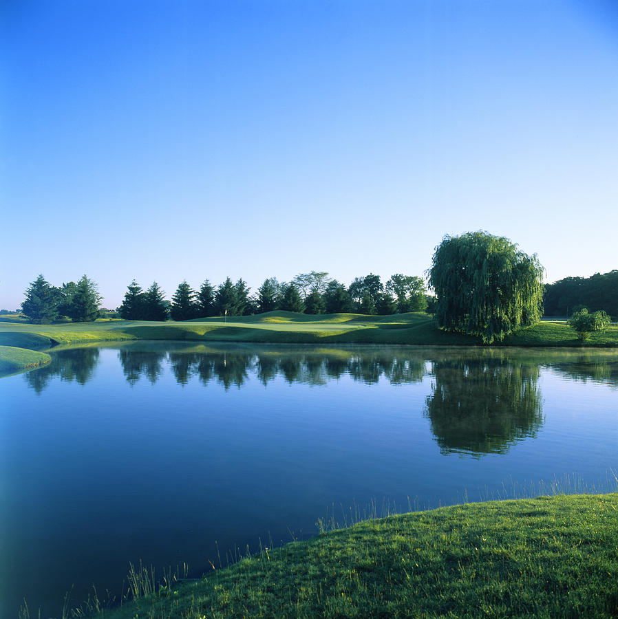 Pond In A Golf Course, Rich Harvest Photograph by Panoramic Images