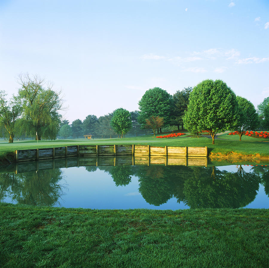 Pond In A Golf Course, Westwood Country Photograph by Panoramic Images