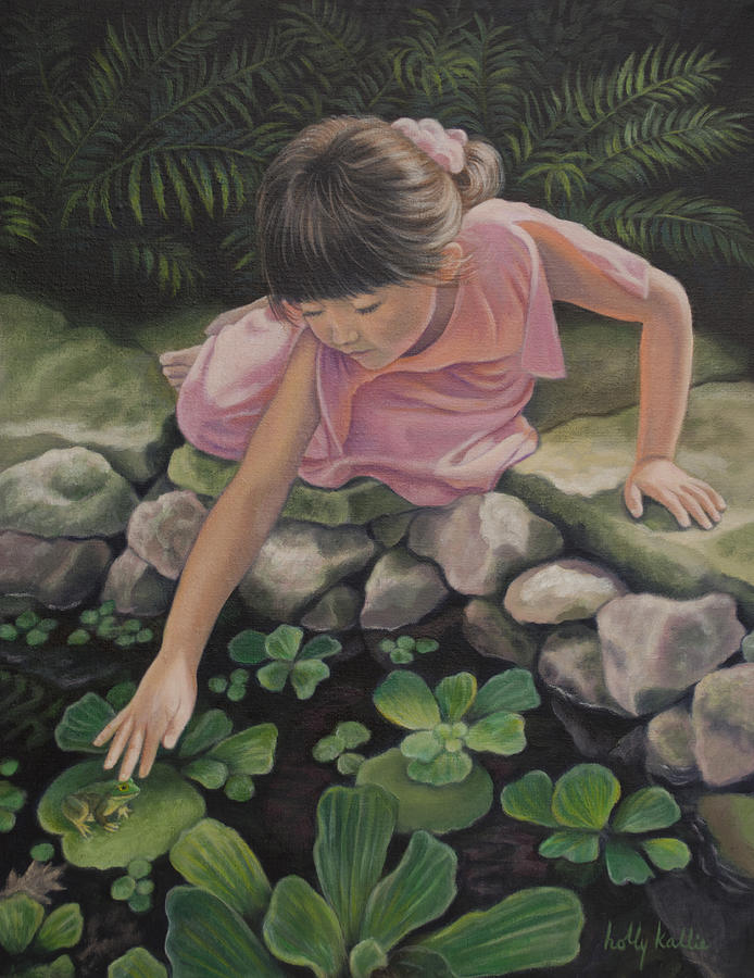Pond Magic Painting by Holly Kallie