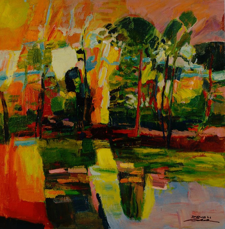 pond No.3 Painting by Zheng Li