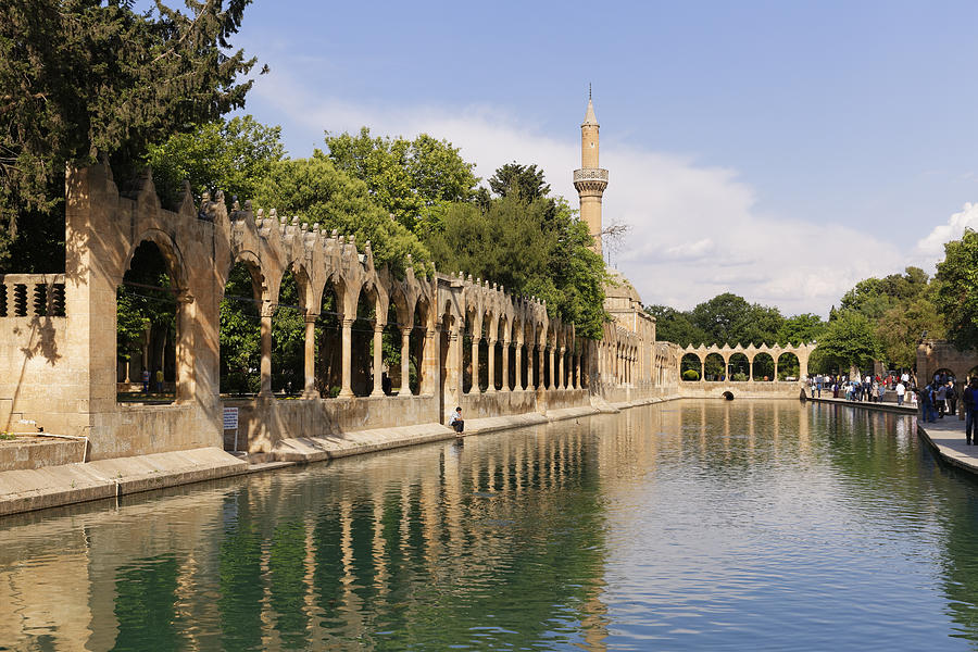 Pond of Abraham with Rizvaniye Mosque, Balikligol pond and Rizvaniye Camii, Sanliurfa, Urfa, Sanliurfa, Southeastern Anatolia Region, Anatolia, Turkey Photograph by Martin Siepmann