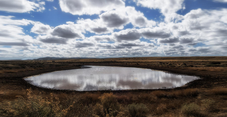 Pond off of Old Route 66 Photograph by Gary Warnimont