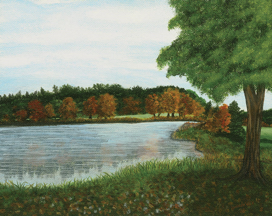Pond on Townline Roda Painting by Lucinda VanVleck