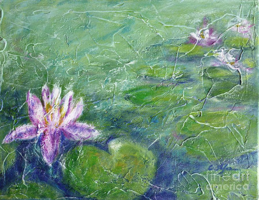 Green Pond with Water Lily Painting by Cristina Stefan