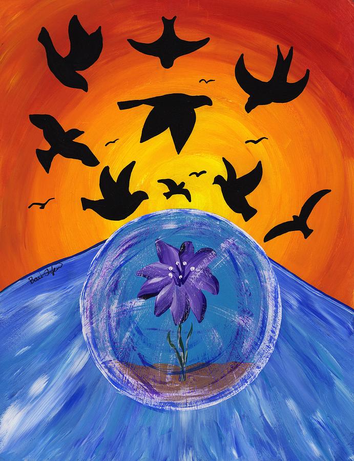 Bird Painting - Pondering Creation - God Speed by Barbara St Jean