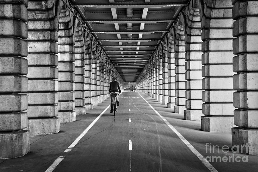 Bicycle on Pont de Bercy in Paris Photograph by Delphimages Paris Photography