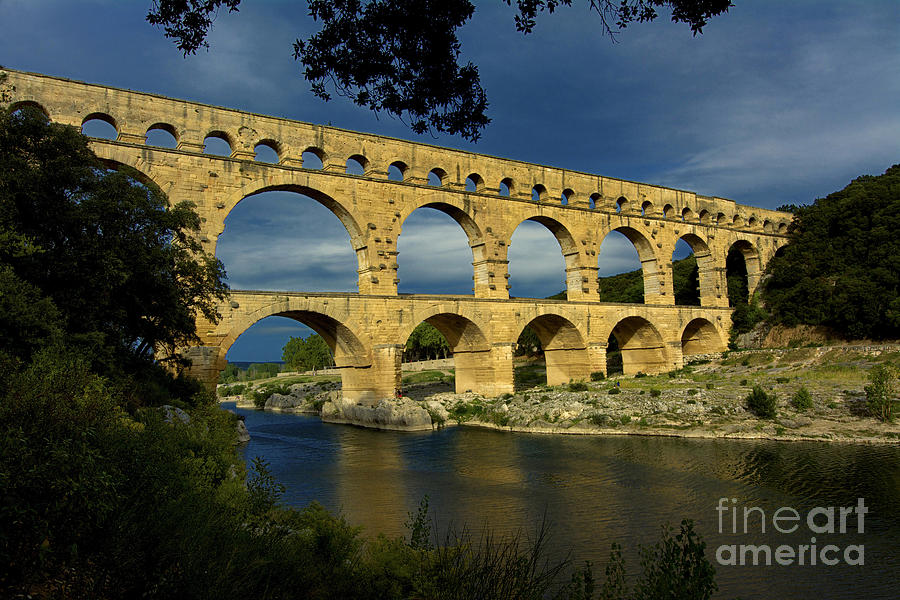 Architecture Photograph - Pont du Gard. France by Bernard Jaubert