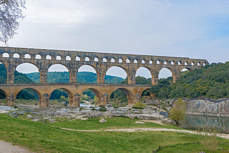 Pont du Gard Roman aqueduct near Avignon France Photograph by Marek Poplawski