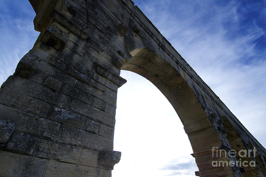 Architecture Photograph - Pont of Gard. France by Bernard Jaubert