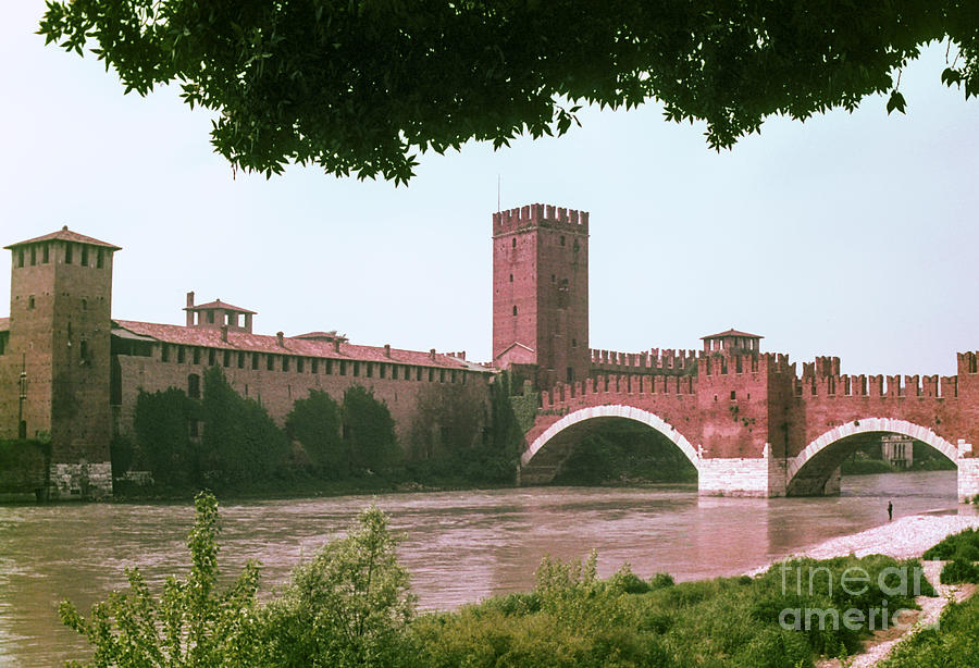 Pont Scaligero on Adige River Photograph by Bob Phillips