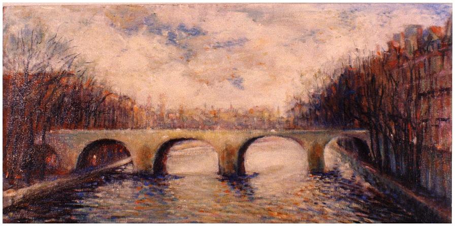 Pont sur la Seine Painting by Walter Casaravilla