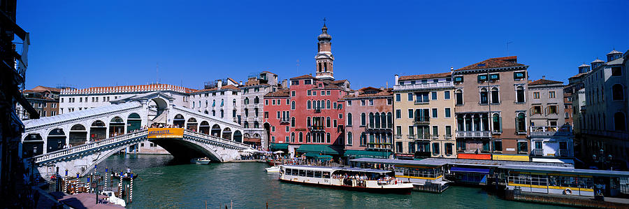 Boat Photograph - Ponte Di Rialto Venice Italy by Panoramic Images
