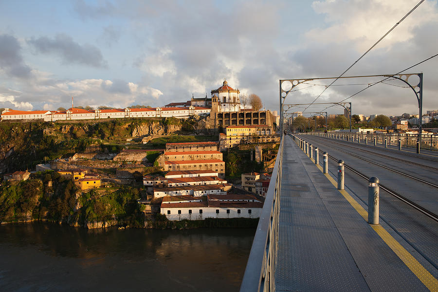 Ponte Luis I and Serra do Pilar at Sunset in Portugal Photograph by Artur Bogacki