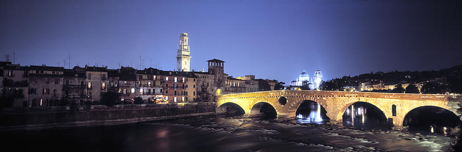 Transportation Photograph - Ponte Pietra And Adige River, Verona by Panoramic Images