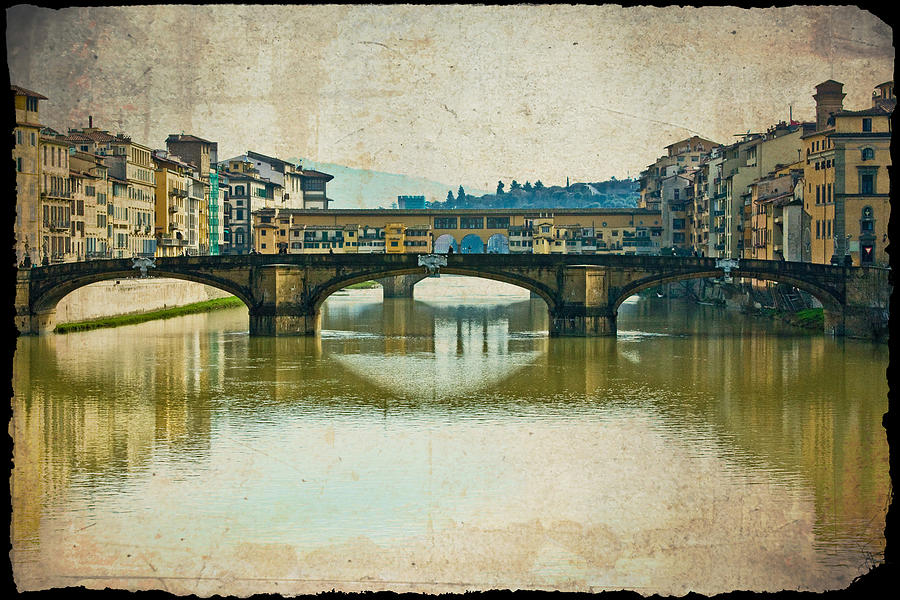 Ponte Santa Trinita e Ponte Vecchio Photograph by Steve Raley