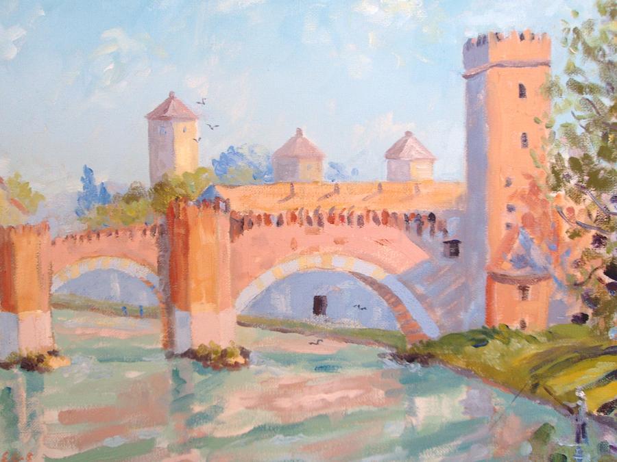 Ponte Scaligeri Verona Painting by Elinor Fletcher