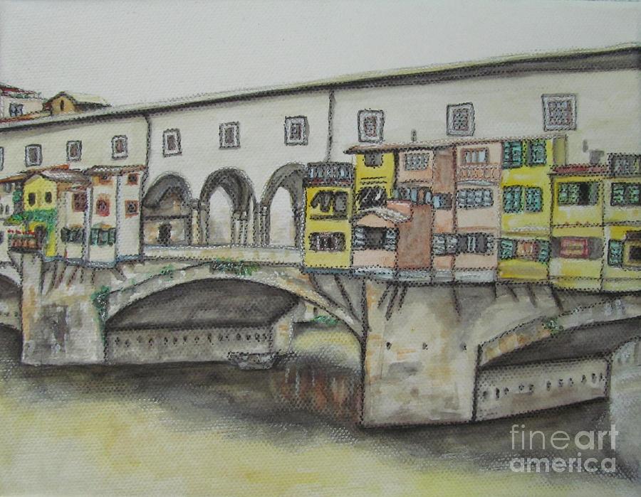 Ponte Vecchio Florence Italy Painting by Malinda Prudhomme