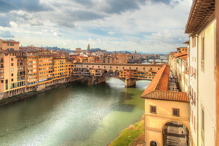 Ponte Vecchio from the UffIzi Florence Italy Photograph by W Chris Fooshee