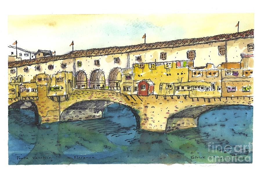 Ponte Vecchio In Florence Painting by Patrick Grills