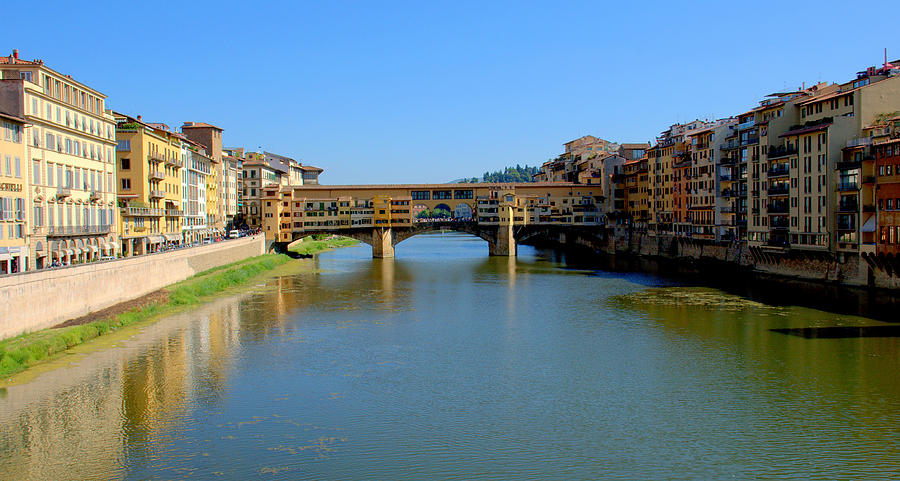 Ponte Vecchio over the Arno Photograph by Caroline Stella