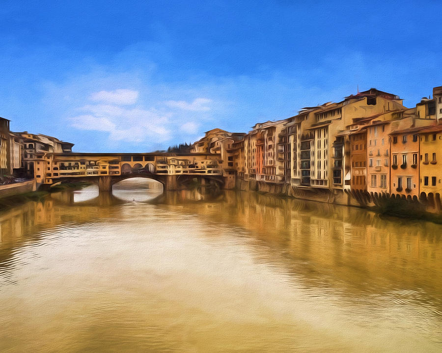 Bridge Photograph - Ponte Vecchio by Shirley Radabaugh
