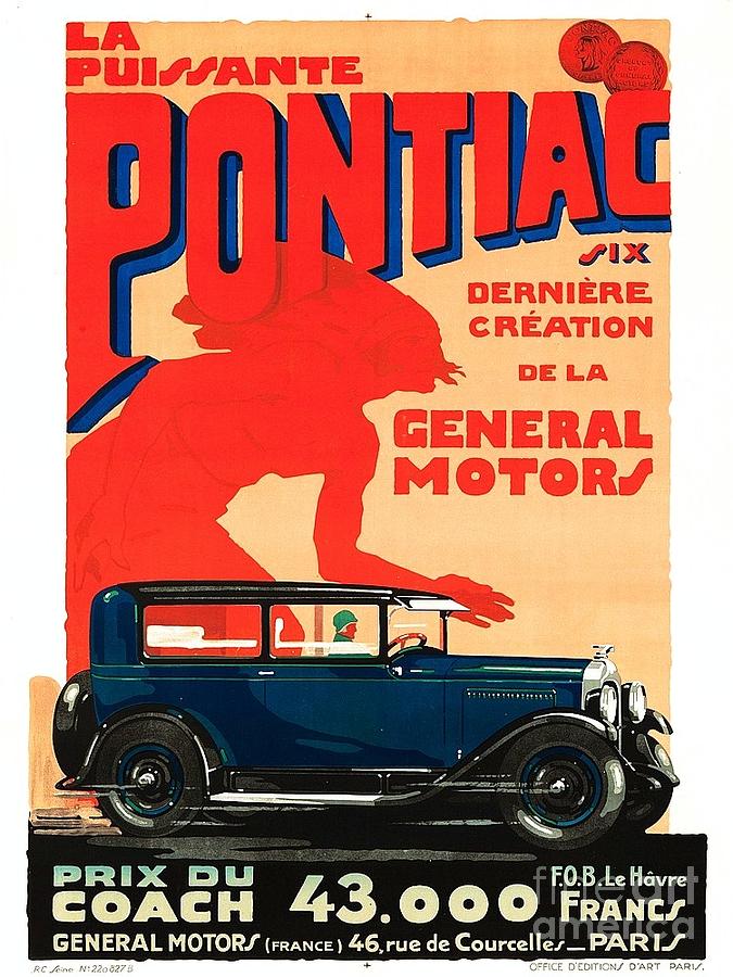 Pontiac - 1928 Painting by Thea Recuerdo